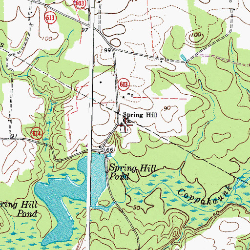 Topographic Map of Spring Hill Church, VA