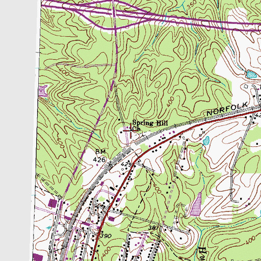 Topographic Map of Spring Hill Church, VA
