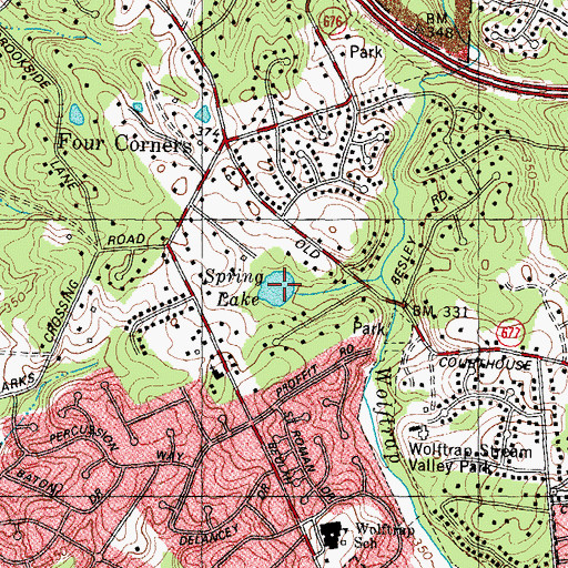Topographic Map of Spring Lake, VA