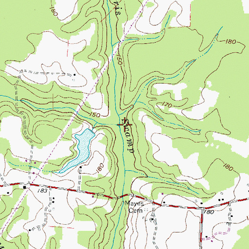 Topographic Map of Spring Meadow Branch, VA