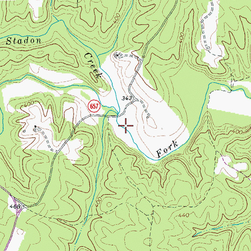 Topographic Map of Stadon Creek, VA