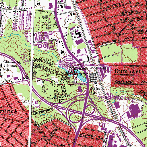 Topographic Map of Staples Millpond, VA