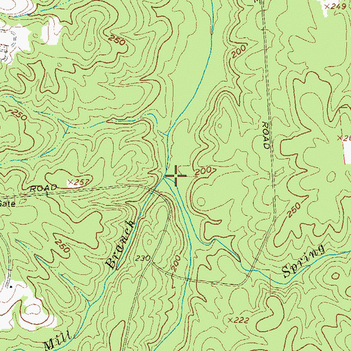 Topographic Map of Starks Mill Branch, VA