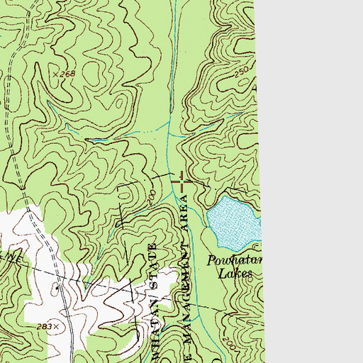 Topographic Map of Stegers Creek, VA
