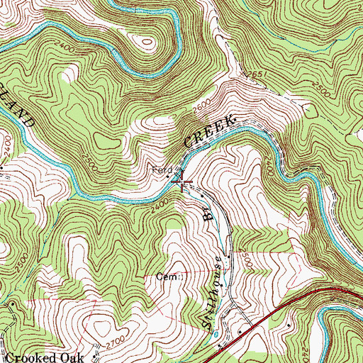 Topographic Map of Stillhouse Branch, VA