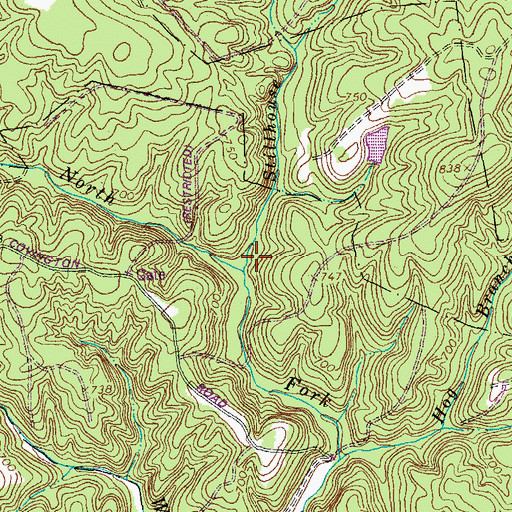 Topographic Map of Stillhouse Creek, VA