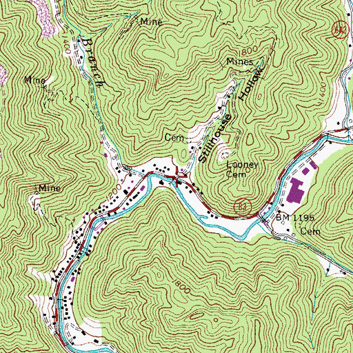 Topographic Map of Stillhouse Hollow, VA
