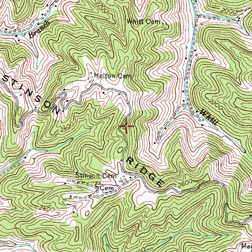 Topographic Map of Stinson Ridge, VA