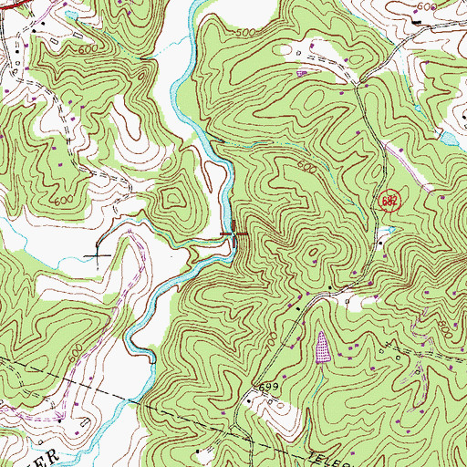 Topographic Map of Stockton Creek, VA