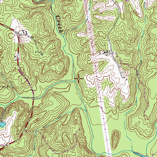 Topographic Map of Stokes Creek, VA