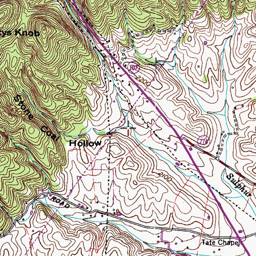 Topographic Map of Stone Coal Hollow, VA