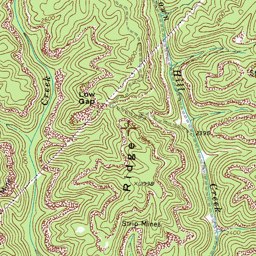 Topographic Map of Stone Cove Ridge, VA
