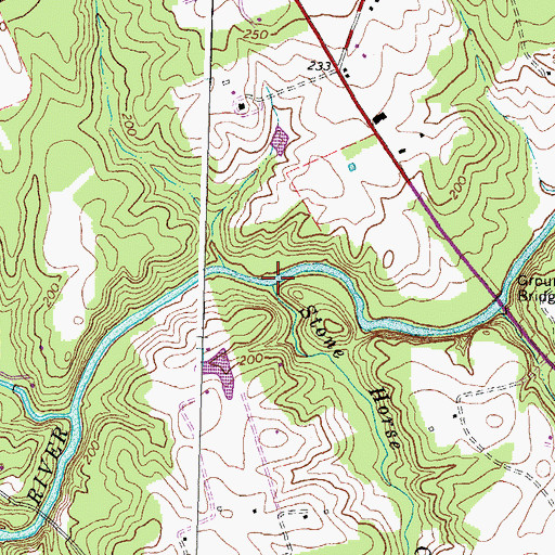 Topographic Map of Stone Horse Creek, VA