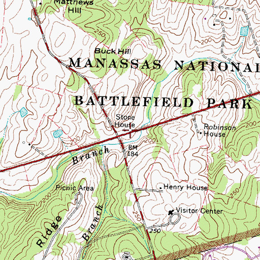Topographic Map of Stone House, VA
