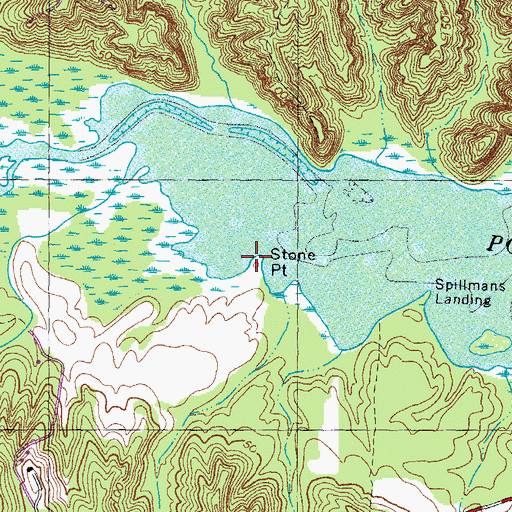 Topographic Map of Stone Point, VA