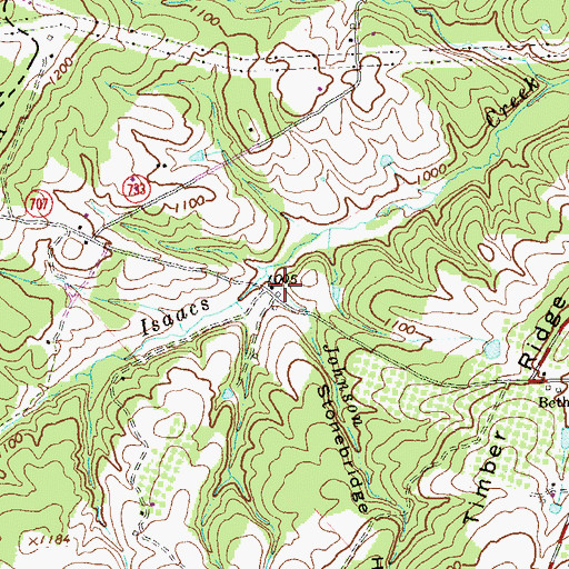Topographic Map of Stonebridge Hollow, VA