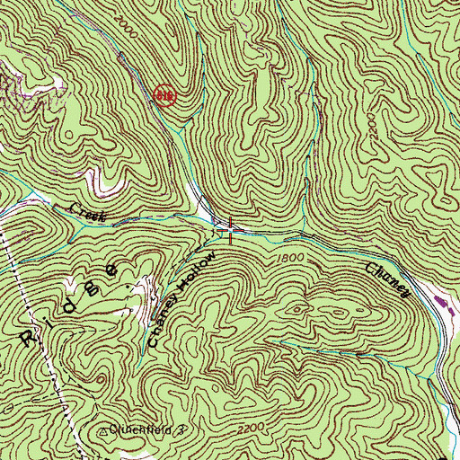 Topographic Map of Stonecoal Creek, VA