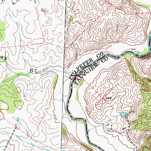 Topographic Map of Stony Branch, VA