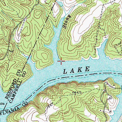 Topographic Map of Stony Creek, VA