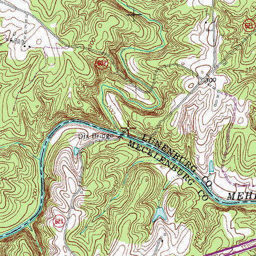 Topographic Map of Stony Creek, VA