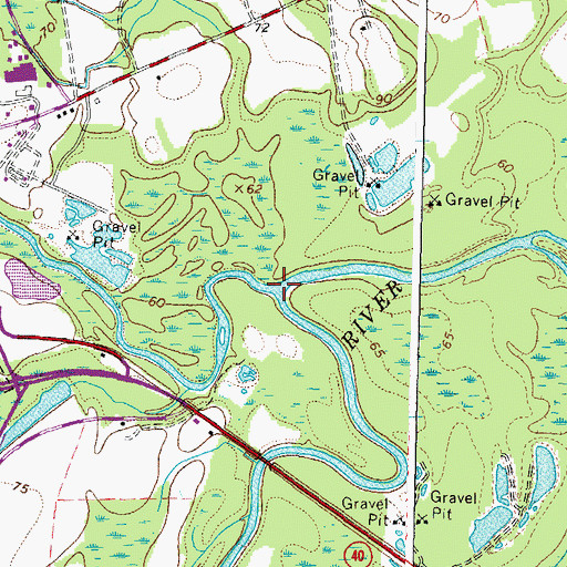 Topographic Map of Stony Creek, VA