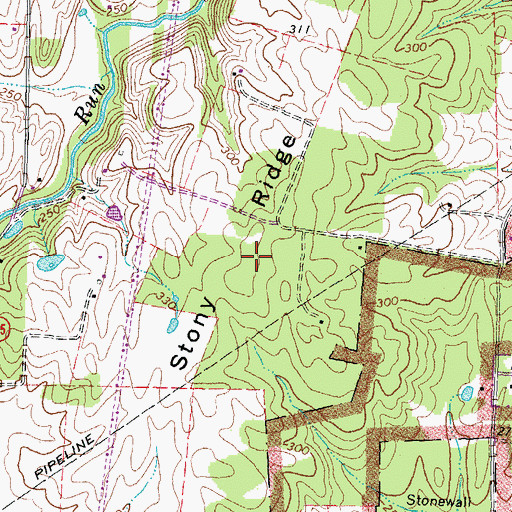 Topographic Map of Stony Ridge, VA