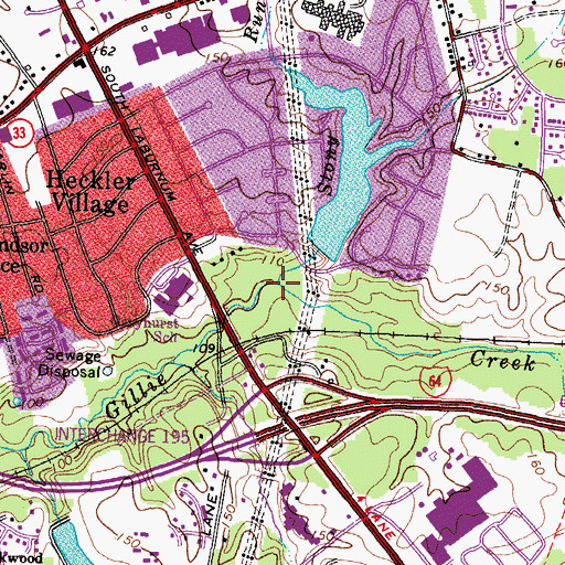 Topographic Map of Stony Run, VA