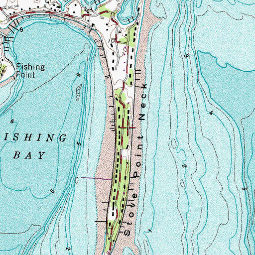 Topographic Map of Stove Point Neck, VA
