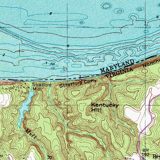 Topographic Map of Stratford Cliffs, VA