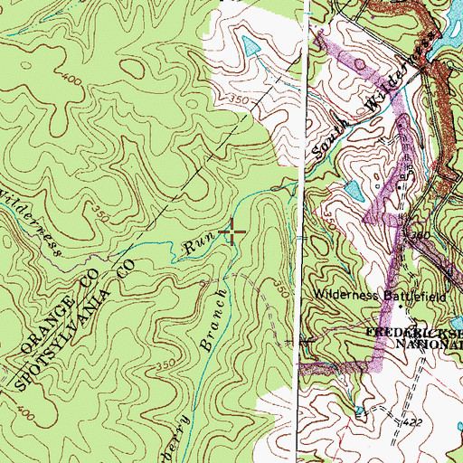 Topographic Map of Strawberry Branch, VA