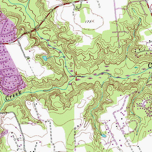 Topographic Map of Strawhorn Creek, VA