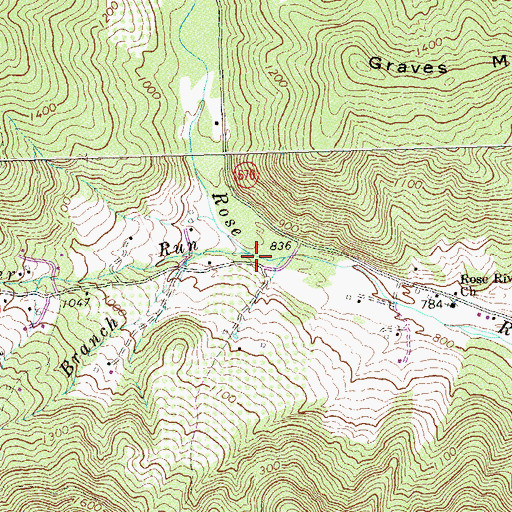 Topographic Map of Strother Run, VA