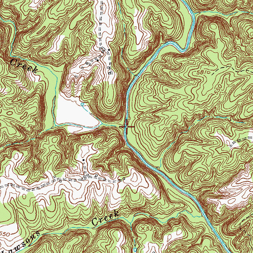 Topographic Map of Suck Creek, VA