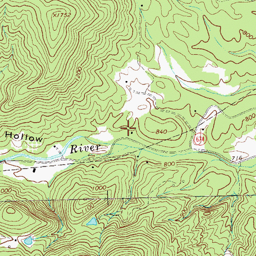 Topographic Map of Sugar Hollow, VA