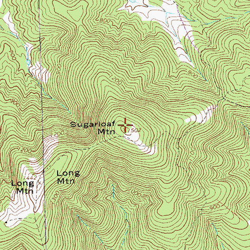 Topographic Map of Sugarloaf Mountain, VA
