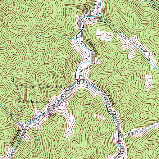 Topographic Map of Sullivan Branch, VA