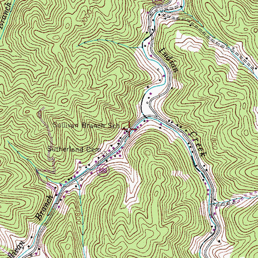 Topographic Map of Sullivan Branch School, VA