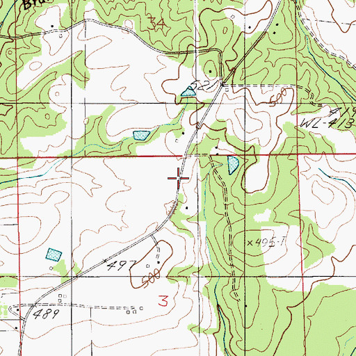 Topographic Map of Billingsley Church, AL