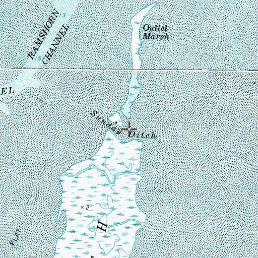 Topographic Map of Sunday Ditch, VA
