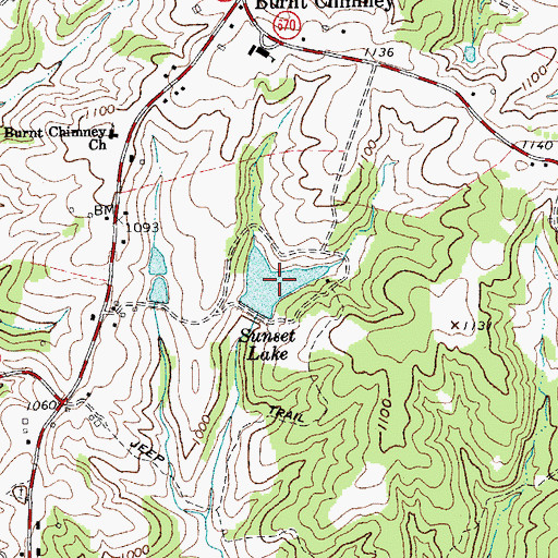 Topographic Map of Sunset Lake, VA