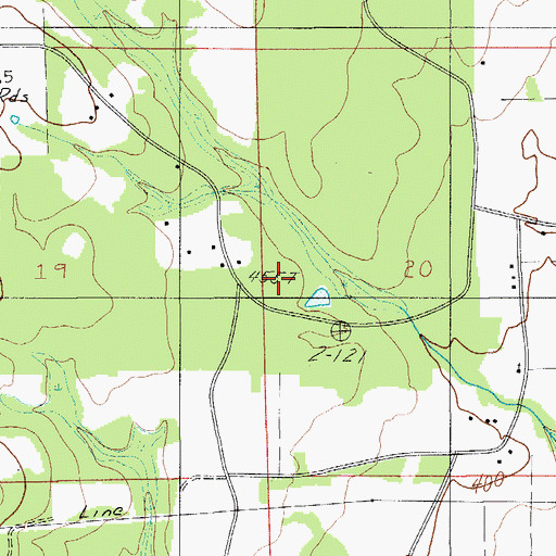 Topographic Map of Browntown, AL
