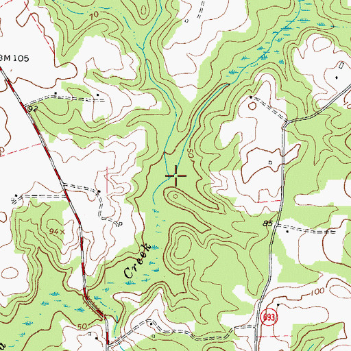 Topographic Map of Sweat Swamp, VA