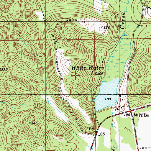 Topographic Map of Camp Alabama, AL