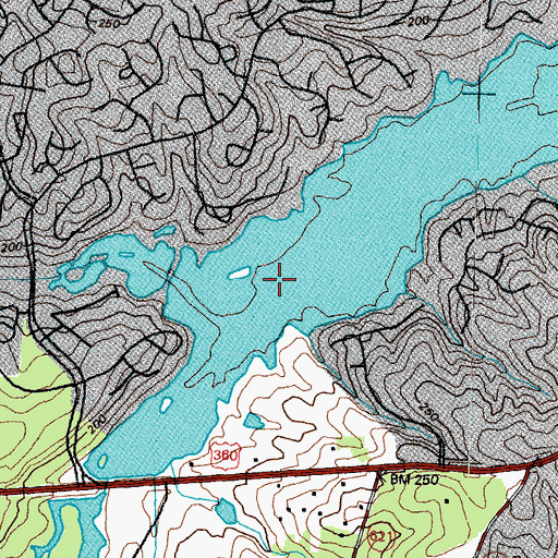 Topographic Map of Swift Creek Reservoir, VA