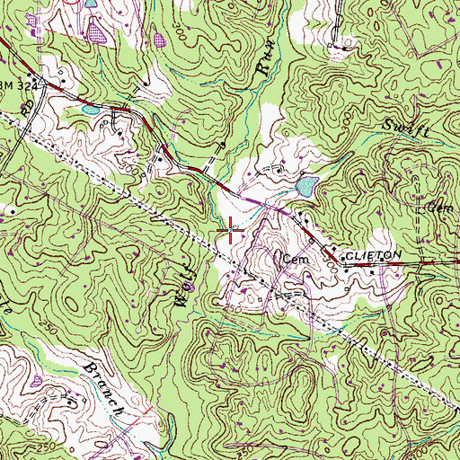 Topographic Map of Swift Run, VA