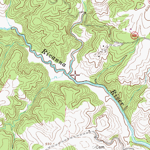 Topographic Map of Swift Run, VA