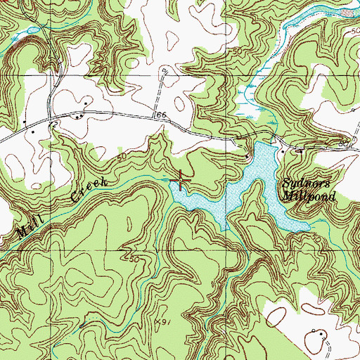Topographic Map of Sydnors Mill Creek, VA
