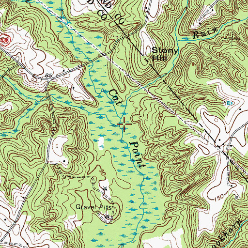 Topographic Map of Synder Swamp, VA