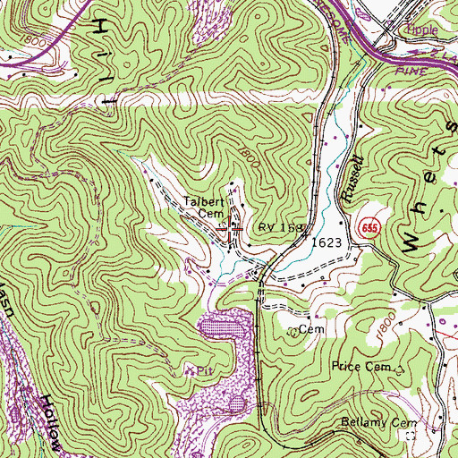 Topographic Map of Talbert Cemetery, VA