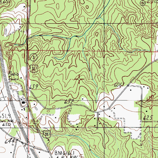 Topographic Map of Congregational Holiness Campground, AL